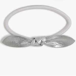 J crew Faux-leather bow hair tie
